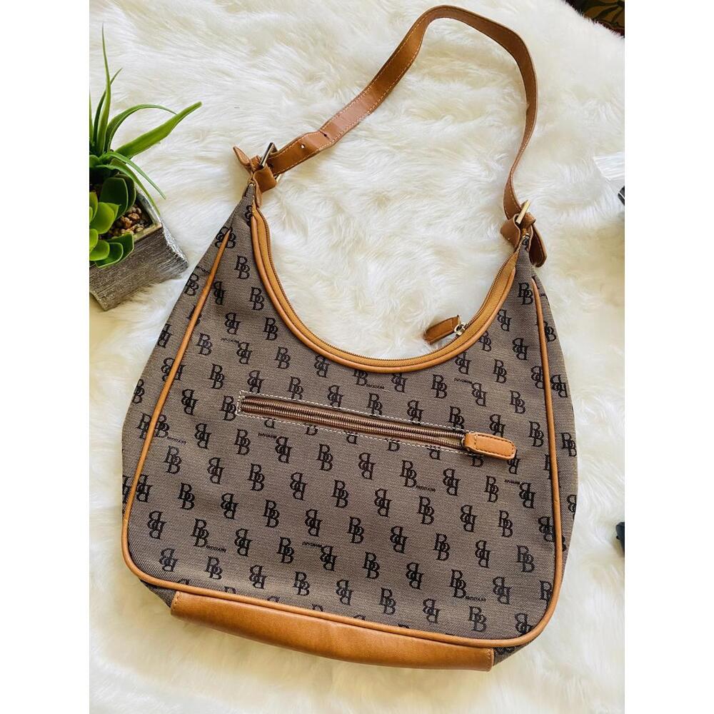 BB Brown Monogram Canvas Shoulder Bag - Picture 2 of 7